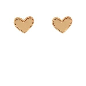 13mm Heart Metal Stud Earrings